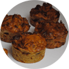 Muffins sals thon, curry et raisins secs