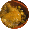 Tajine de poulet et aubergines au citron confit