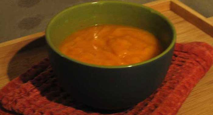 Velout de carotte  l'orange et au gingembre